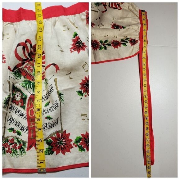 Christmas Holiday Vintage Waist Apron Hostess Wear - Picture 7 of 7